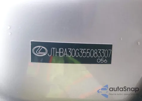 2005 Lexus Es 330 из США, поврежденный, VIN JTHBA30G355083307